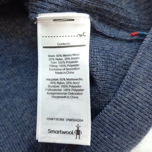 Smartwool Blue Half Zip Sweater (L) - Picture 4 of 10
